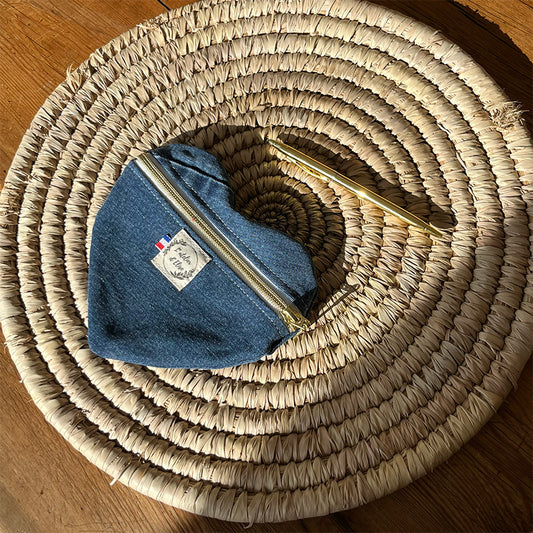 Porte-monnaie coeur - Jean recyclé