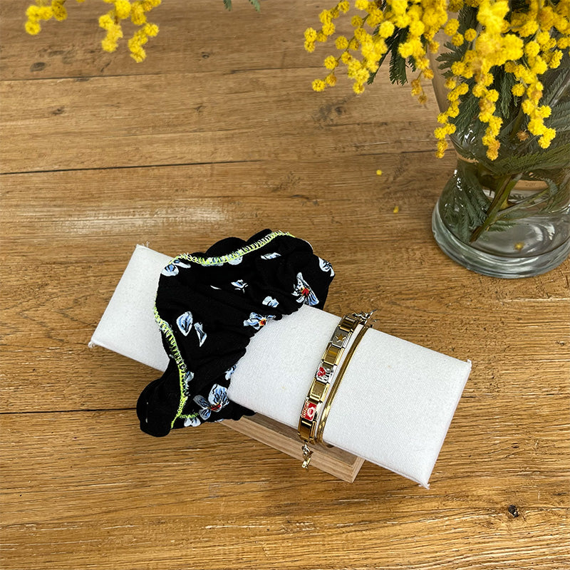 Maxi chouchou - Noir fleuri