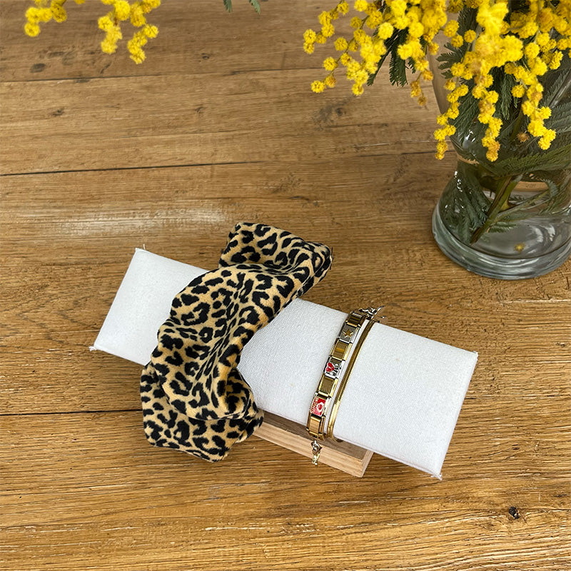 Maxi chouchou - Velours léopard