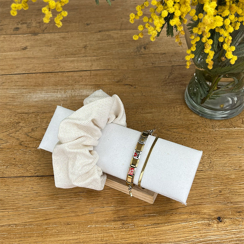 Maxi chouchou - Coton beige irisé