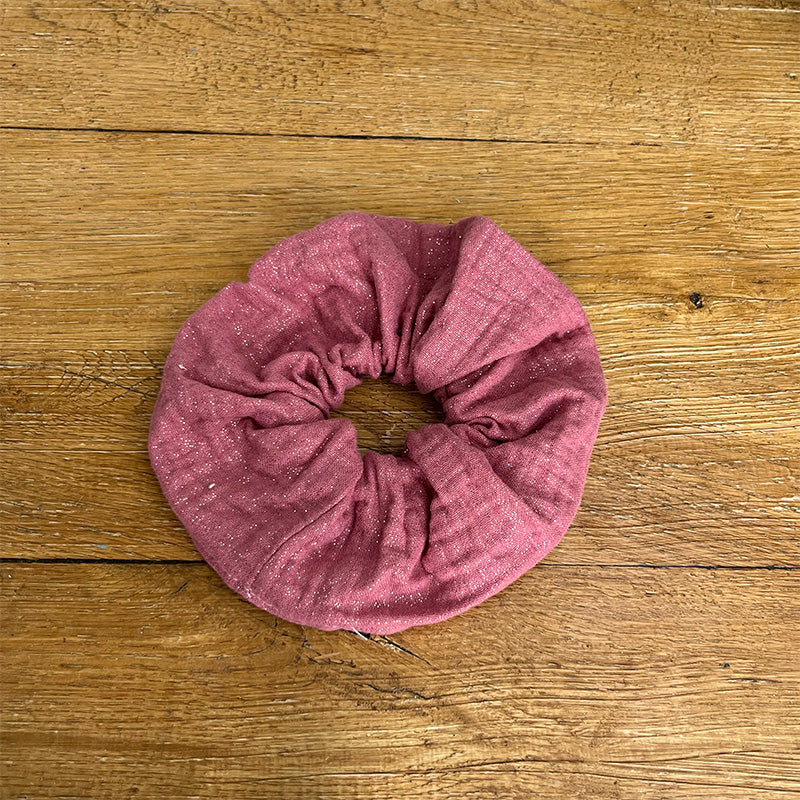 Maxi chouchou - Gaze de coton rose irisé