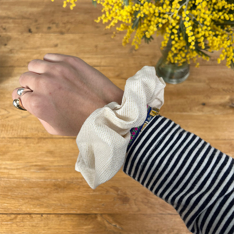 Maxi chouchou - Coton beige irisé