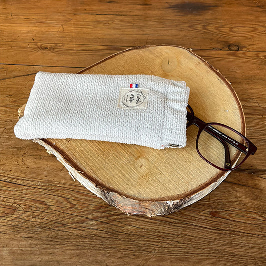 Étui à lunettes - Jacquard beige