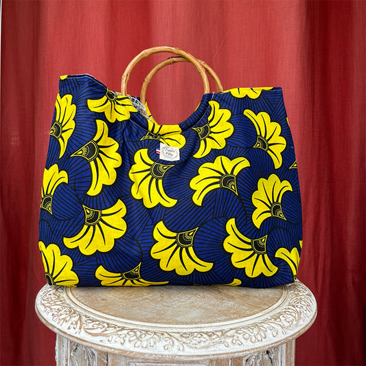 Sac cabas imperméable anses bambou - Wax