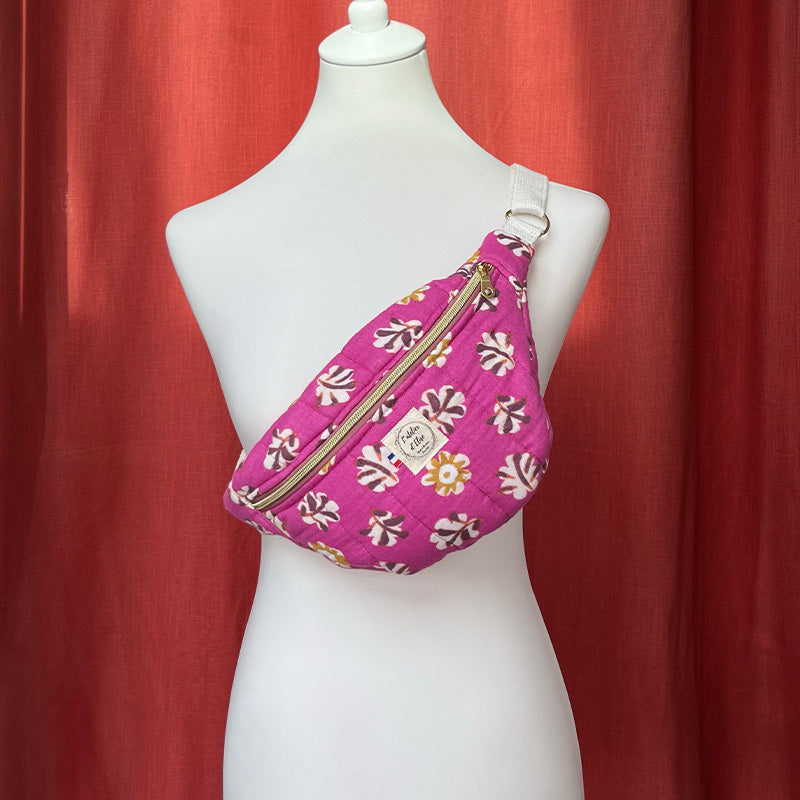 Sac banane - Matelassé fleurie