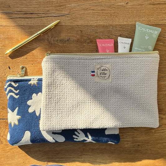 TROUSSE FAIT MAIN jacquard beige| L'ATELIER D'ÉLISE