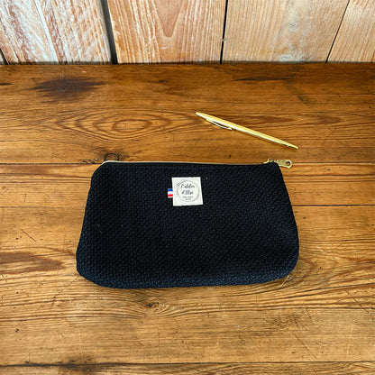 Pochette arrondie - Jacquard noir