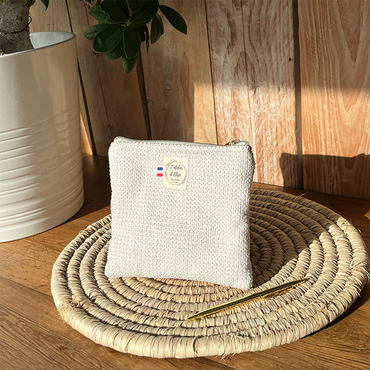 Pochette carré - Jacquard beige