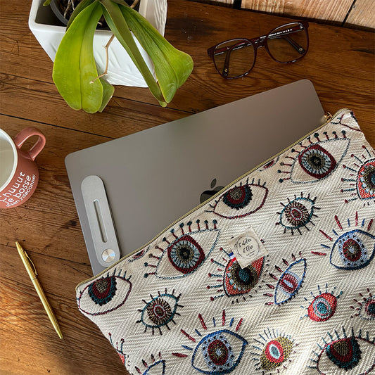 Housse d'ordinateur 17" -Jacquard Cyclope