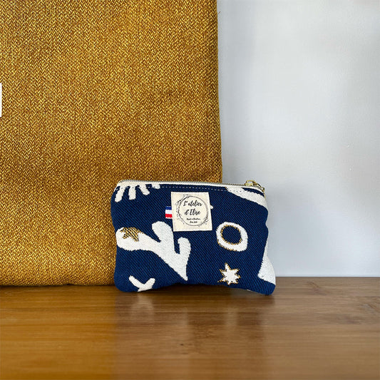 Porte monnaie - Jacquard Marin