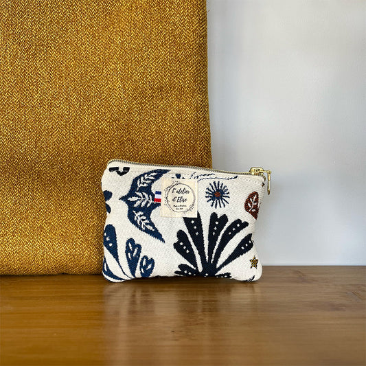 Porte monnaie - Jacquard Mage bleu