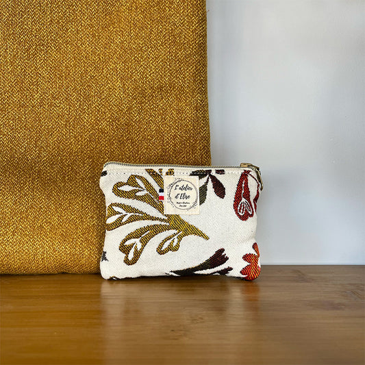 Porte monnaie - Jacquard Corail