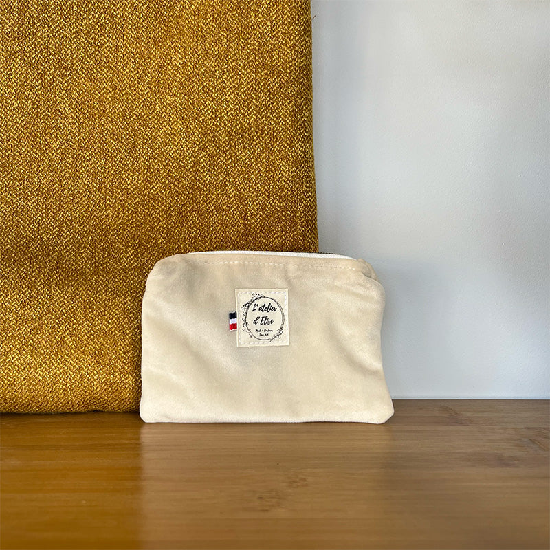 Porte monnaie - Velours beige