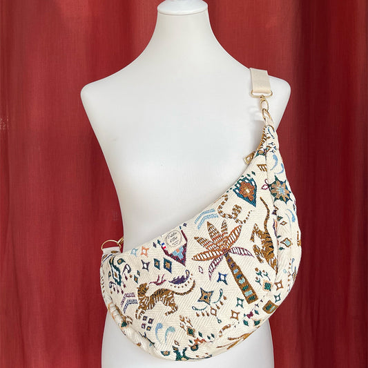 Sac demi-lune - Jacquard Tibet