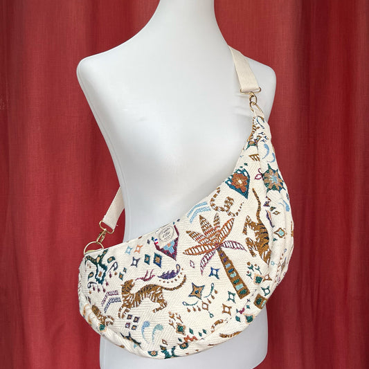 Sac demi-lune - Jacquard Tibet