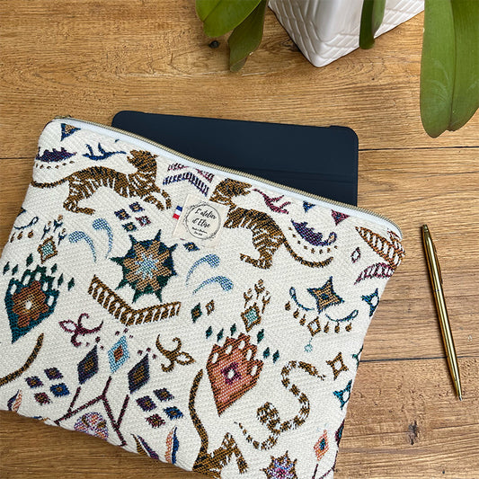 Pochette tablette 13" - Jacquard Tibet