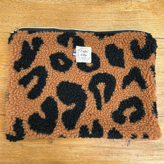 Pochette tablette 13" - Moumoute léopard