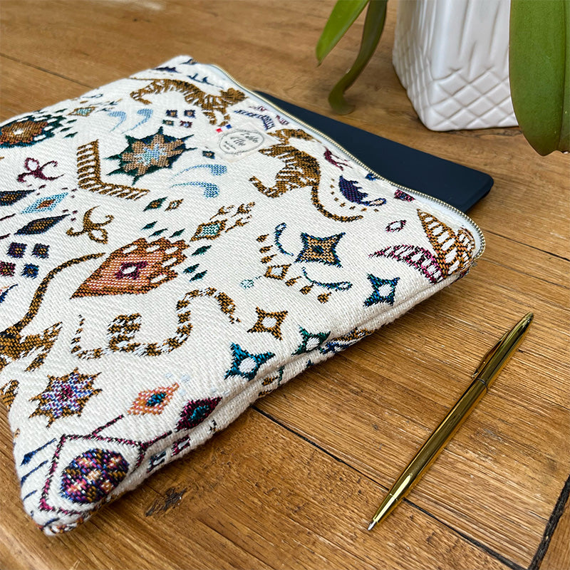 Pochette tablette 13" - Jacquard Tibet
