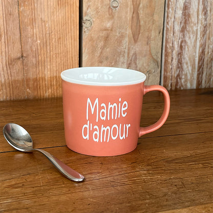 Tasse message céramique - Mamie d'amour