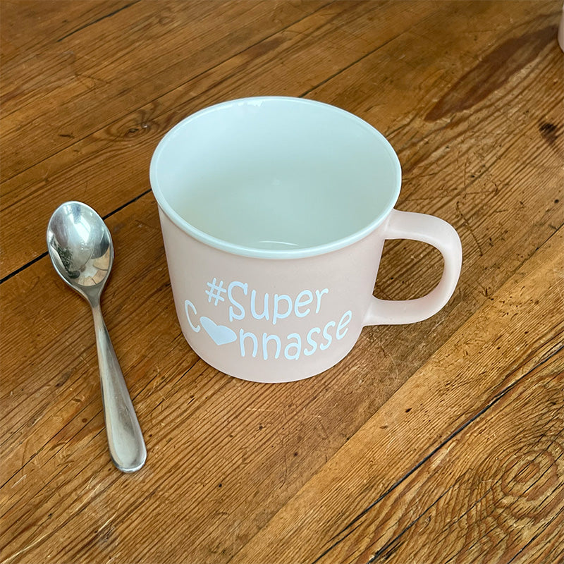 Tasse rose - #Super connasse