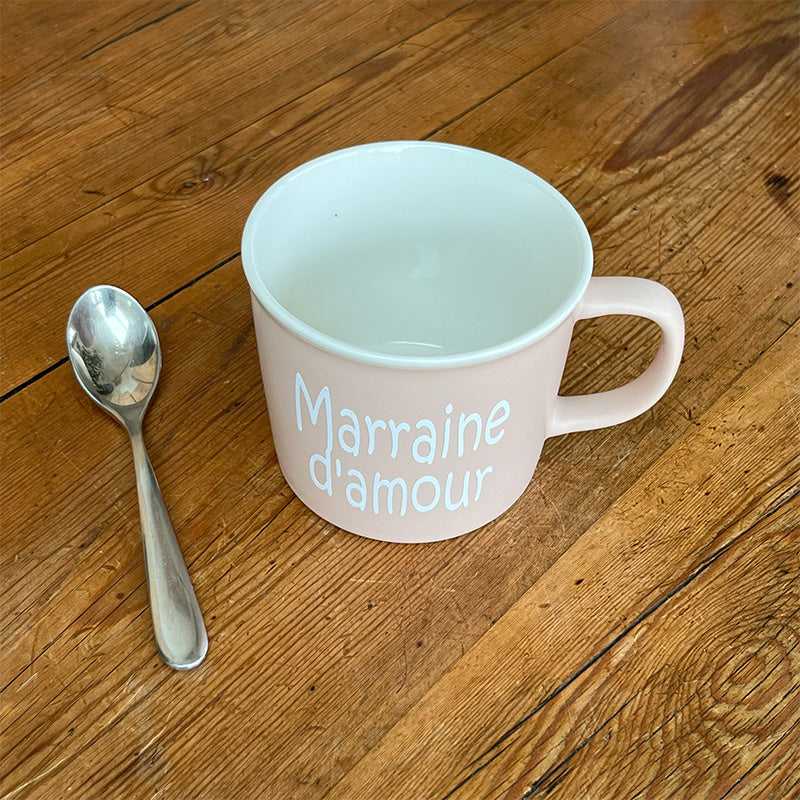Tasse message céramique - Marraine d'amour