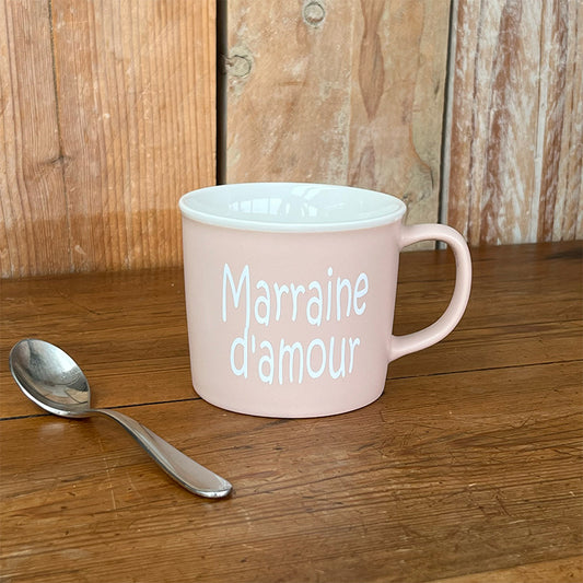 Tasse message céramique - Marraine d'amour