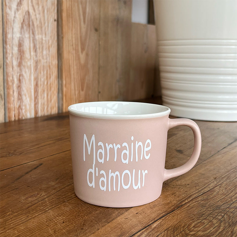 Tasse message céramique - Marraine d'amour