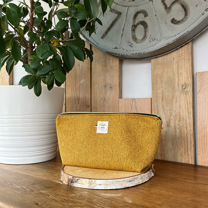 Trousse de toilette imperméable - Jacquard moutarde