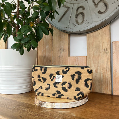 Trousse de toilette imperméable - Coton Léopard