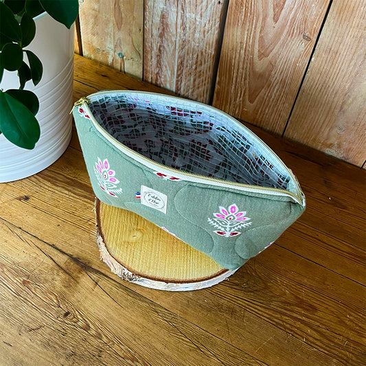 Trousse de toilette imperméable - Coton matelassé indou