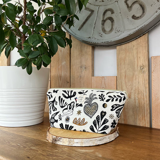 Trousse de toilette imperméable - Jacquard Mage bleu